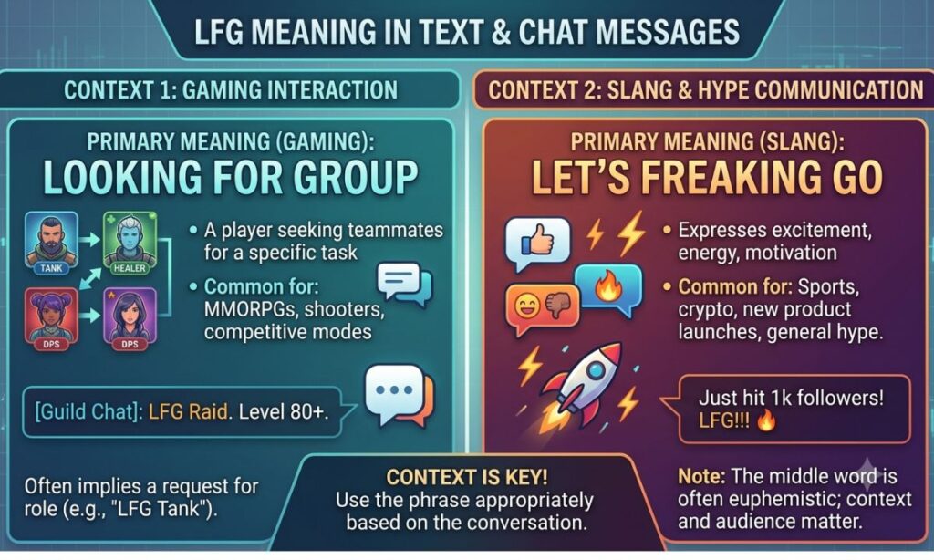 LFG Meaning in Text & Chat Messages