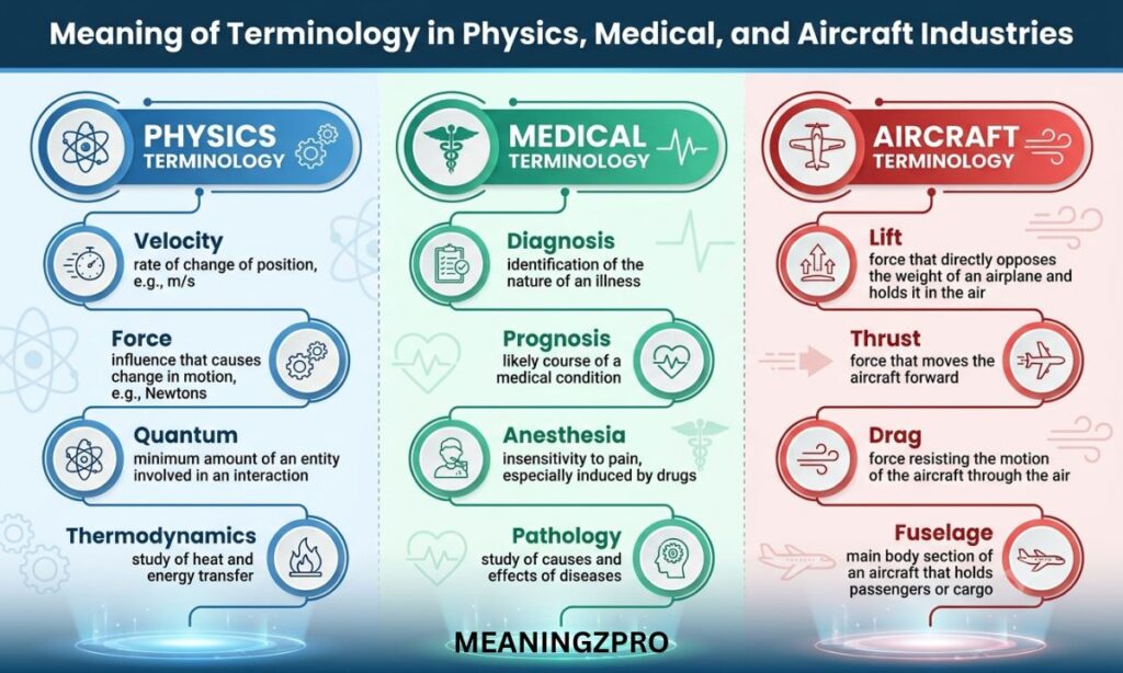 Meaning in Physics, Medical, and Aircraft Terminology