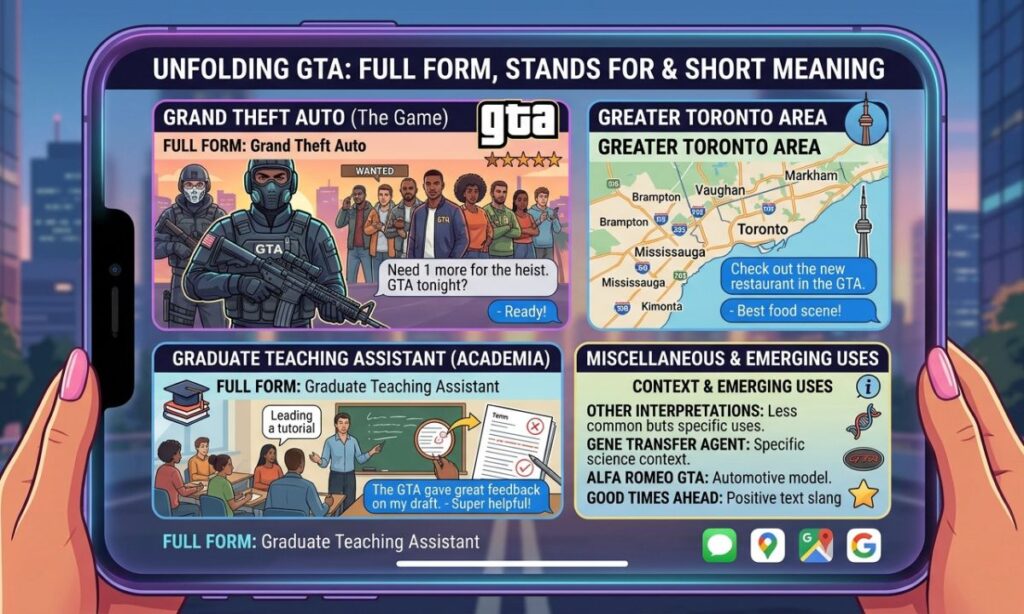 Full Form, Stands For & Short Meaning of GTA