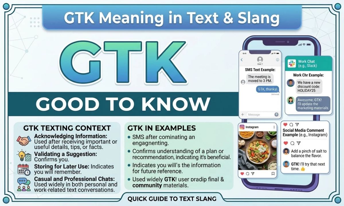 GTK Meaning in Text
