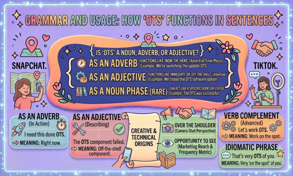 Grammar and Usage: How OTS Functions in Sentences