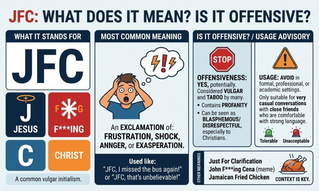 Is JFC a Bad Word or Offensive Slang Meaning?