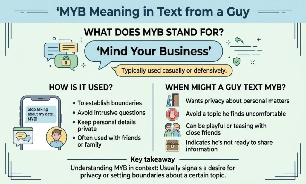 MYB Meaning in Text from a Guy