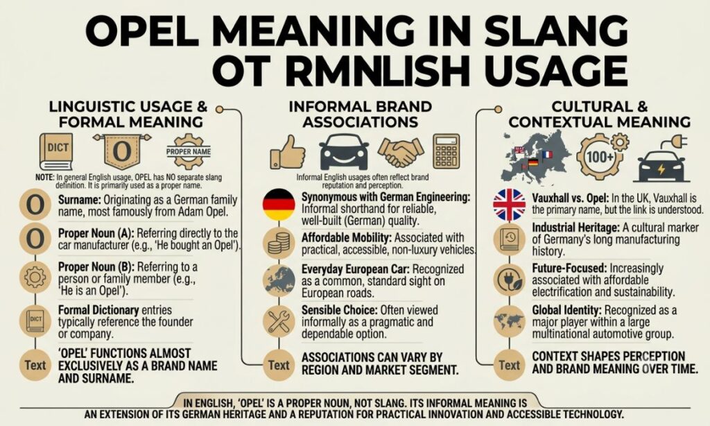 Opel Meaning in Slang or English Usage