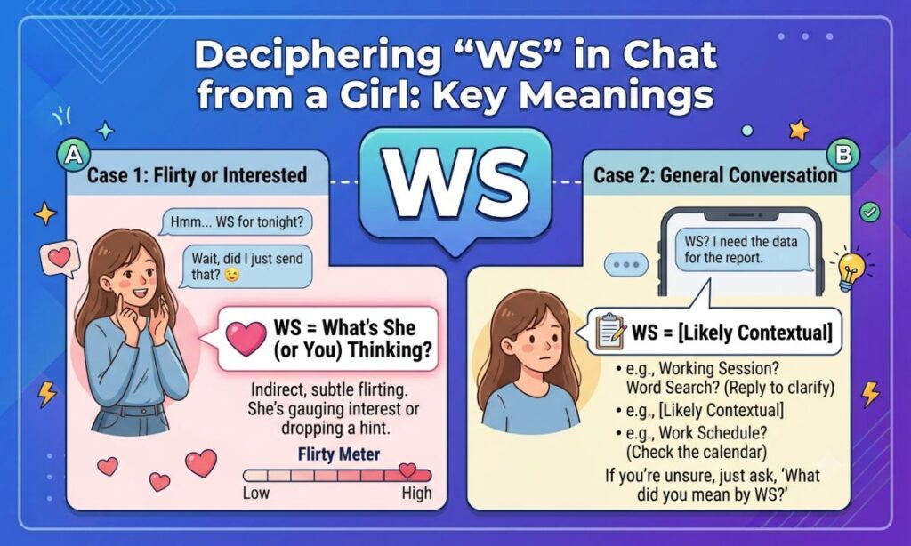 WS Meaning in Chat From a Girl