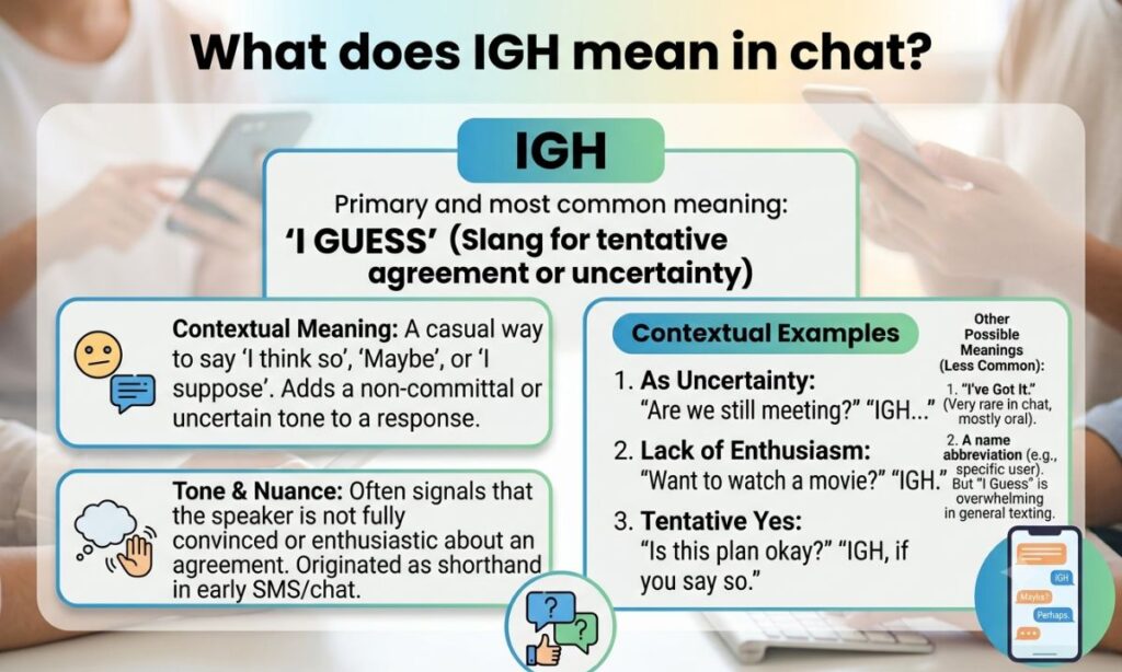 What does IGH mean in chat?