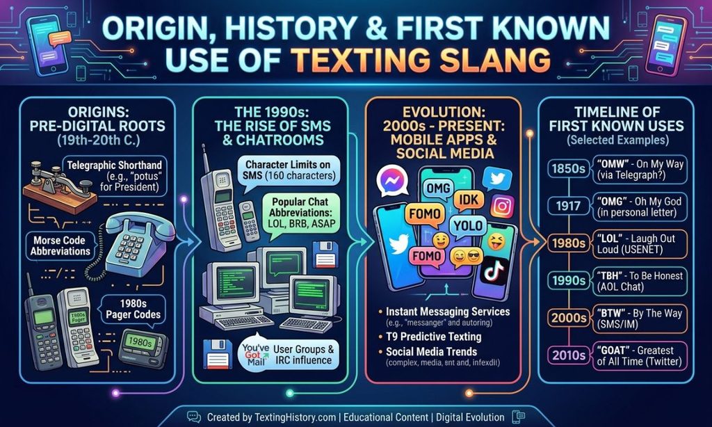 Origin, History & First Known Use of Texting Slang