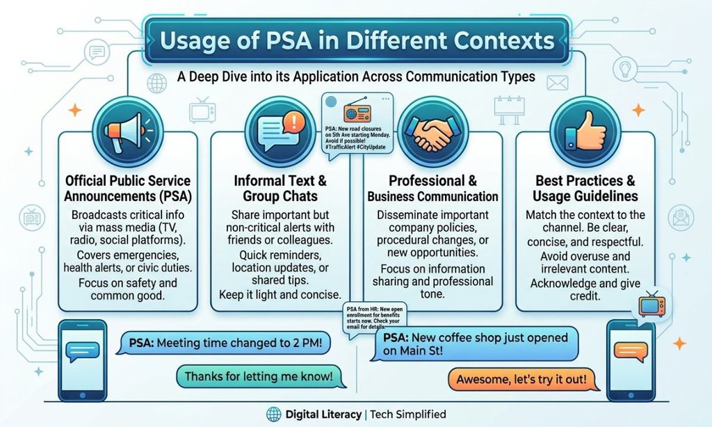 Usage Of PSA in Different Contexts