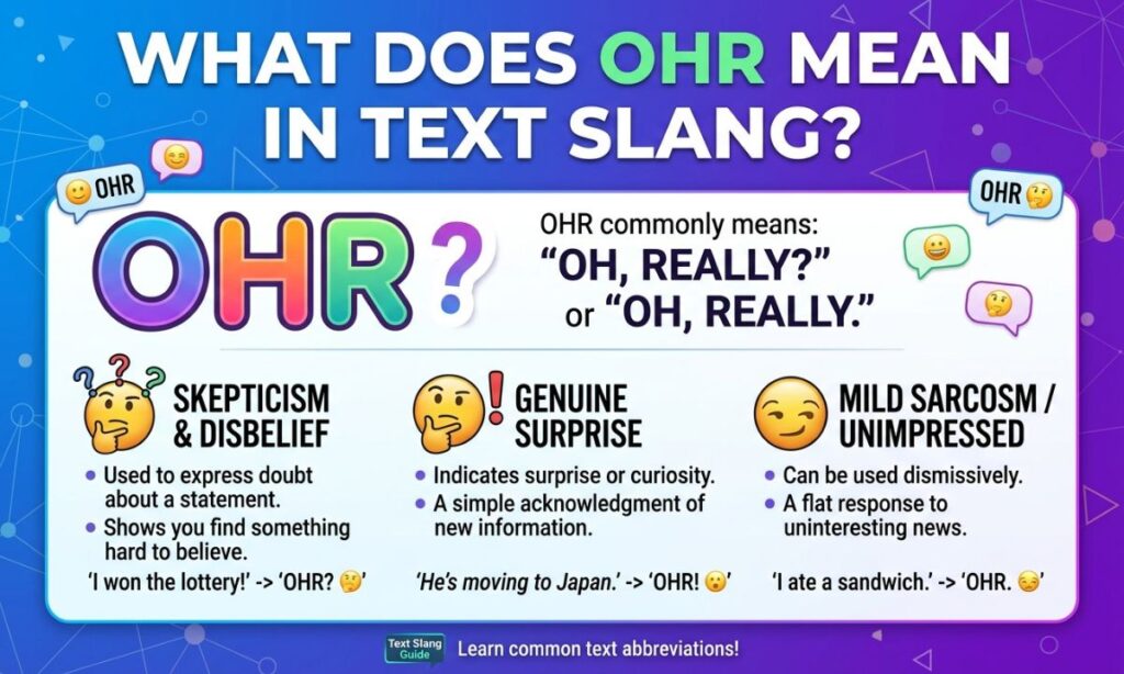 What Does OHR Mean in Text Slang?