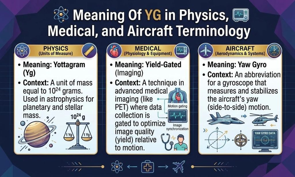 Meaning Of YG in Physics, Medical, and Aircraft Terminology