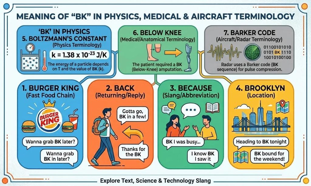 Meaning of BK in Physics, Medical & Aircraft Terminology