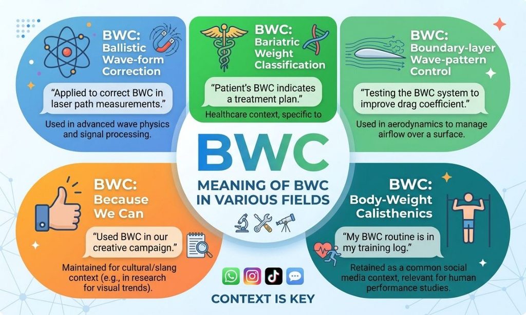 Meaning of BWC in Physics, Medical & Aircraft Terminology