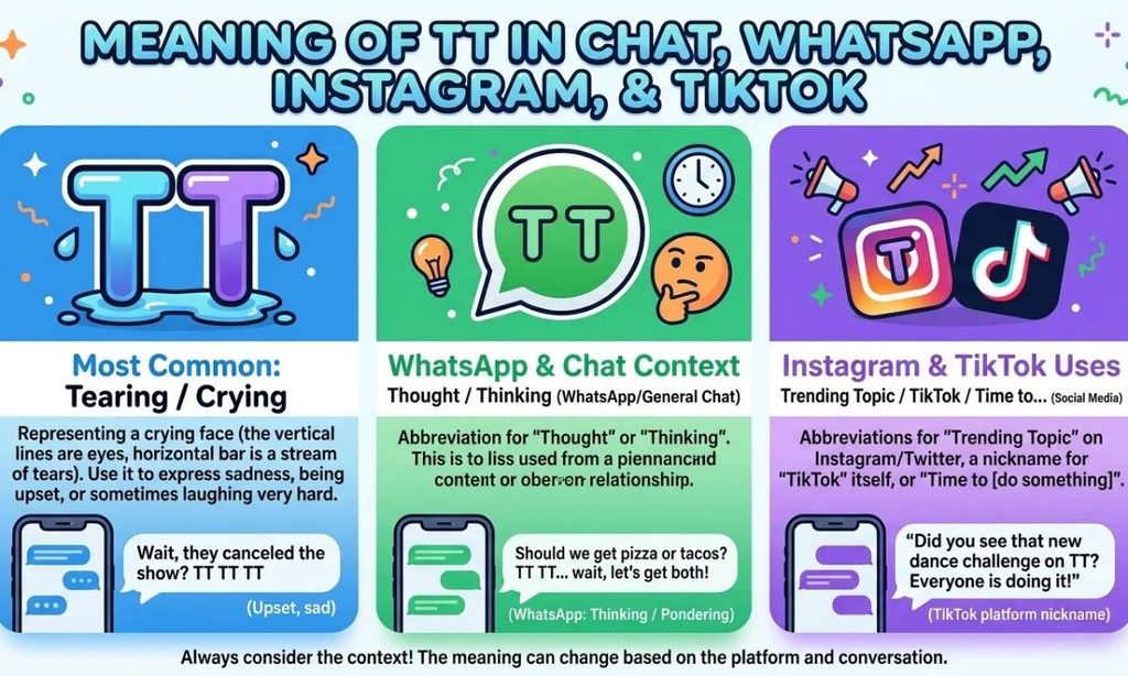 Meaning of TT in Chat, WhatsApp, Instagram, and TikTok