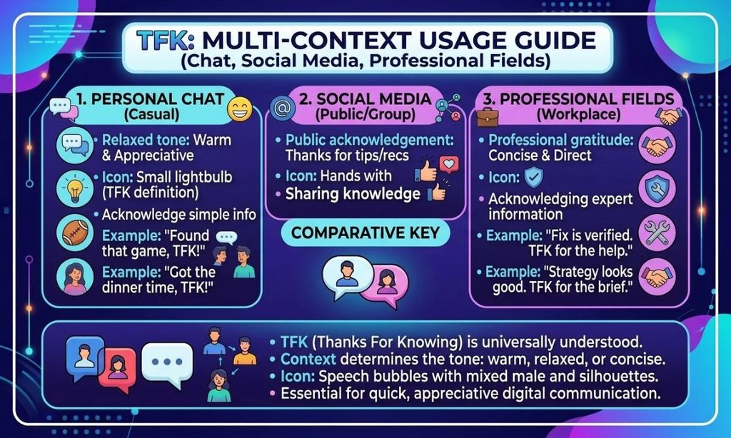 Usage in Different Contexts (Chat, Social Media, Professional Fields)