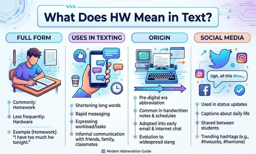 What Does HW Mean in Text?